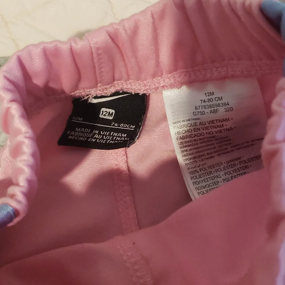 Nike 12m pink iridescent purple track joggers